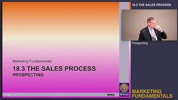 Topic 18.3 The sales process - Pre-approach, approach