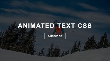 Create Landing Page With Animated Text Using HTML And CSS | Animation In HTML & CSS