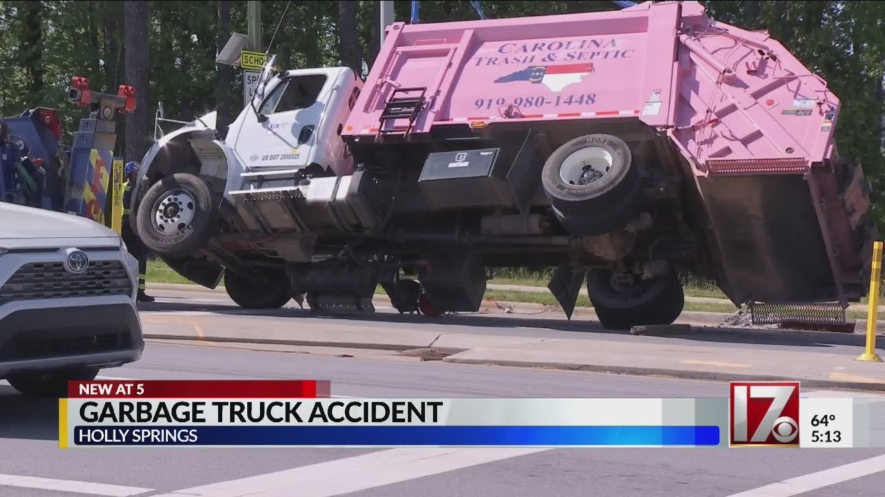 Garbage truck crash in Holly Springs YouTube