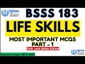 BSSS 183 | Life Skills | BSSS 183 Top 50 Most Important MCQ | IGNOU EXAM 2026 | BSSS 183 MCQs #bsss