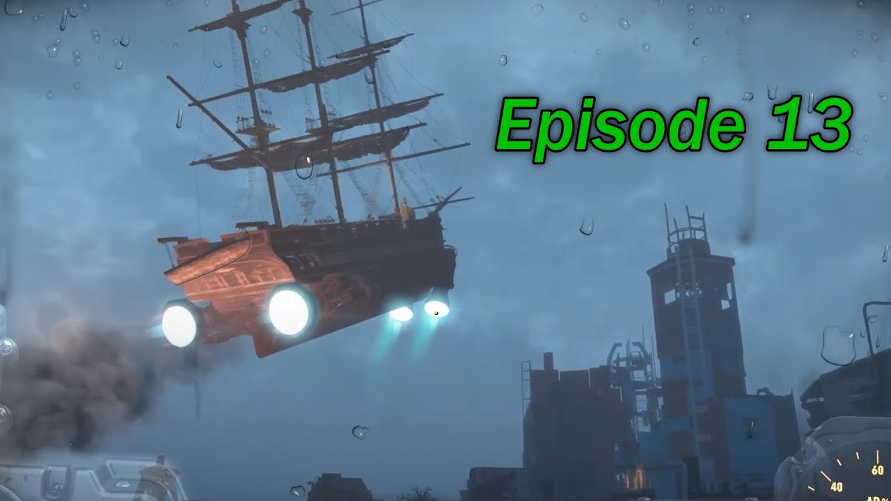 The Flying Pirate Ship Goes On It's Voyage | Fallout 4 Playthrough - Episode 13