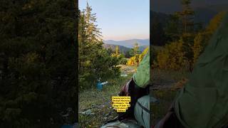 Mountain hiking in the Rhodope Mountains in Bulgaria - our tent camping for night One