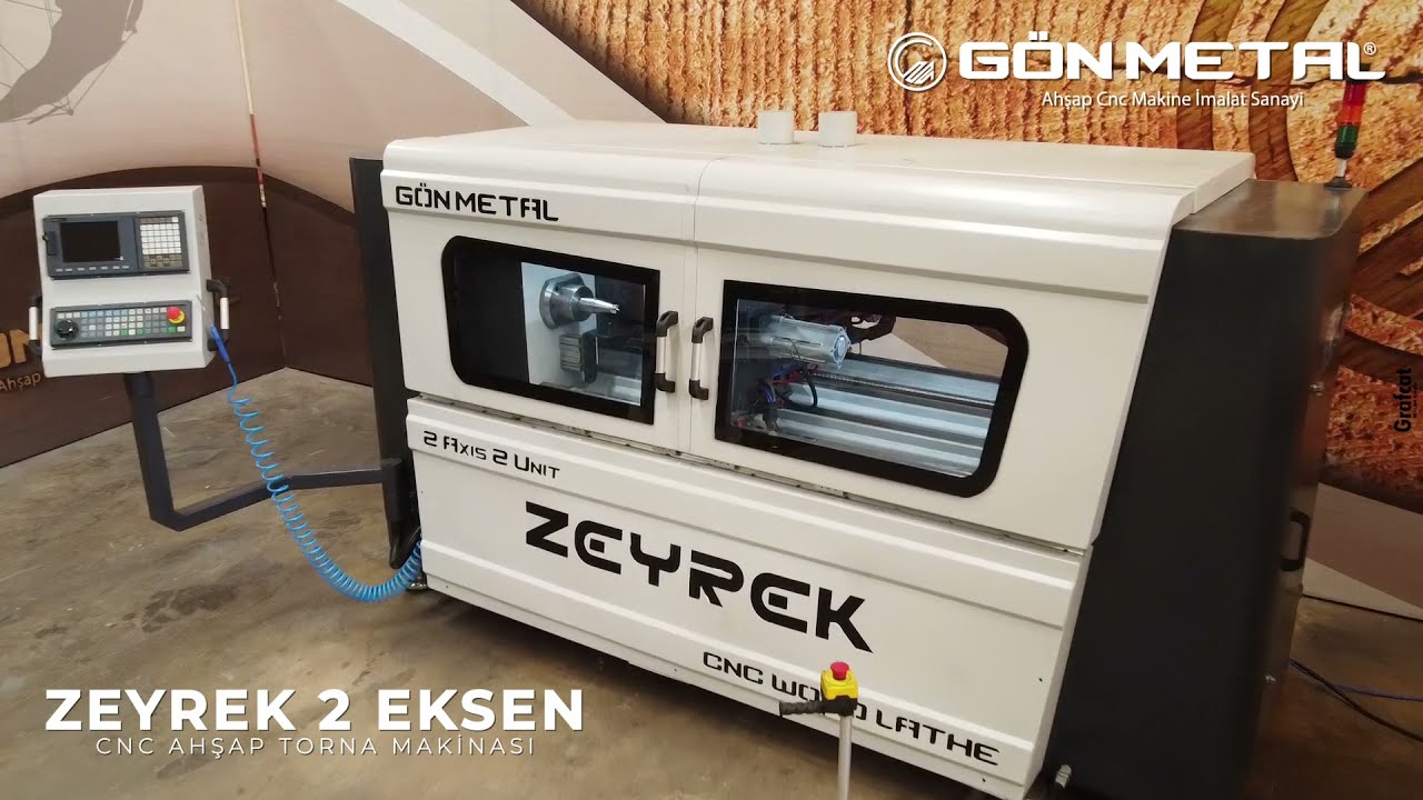 ZEYREK 2 AXIS 2 UNITS - CNC WOOD LATHE MACHINE - Gön Metal Wood