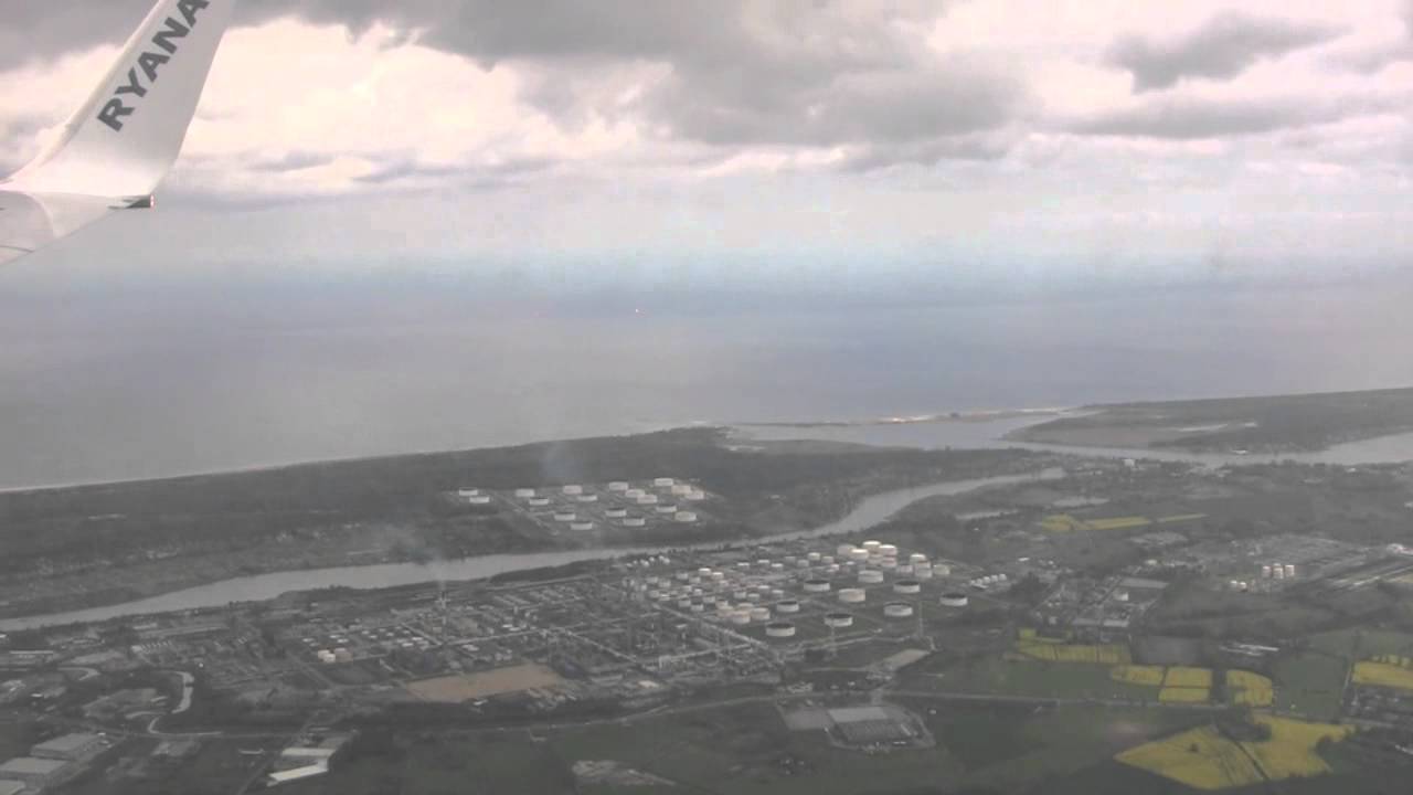 Landing at Gdańsk Lech Walesa Airport, Poland - May 2012