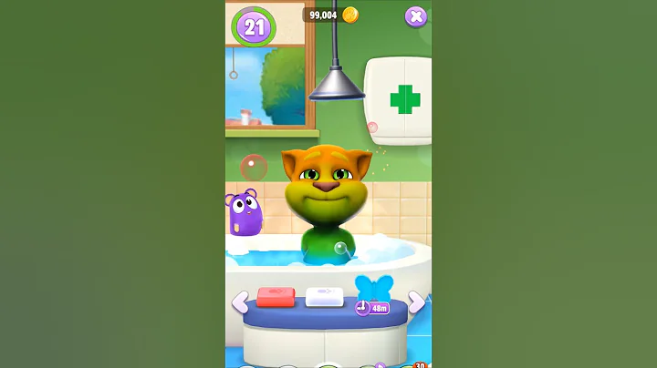 Video 10276691: cat talking bath, talking tom cat game