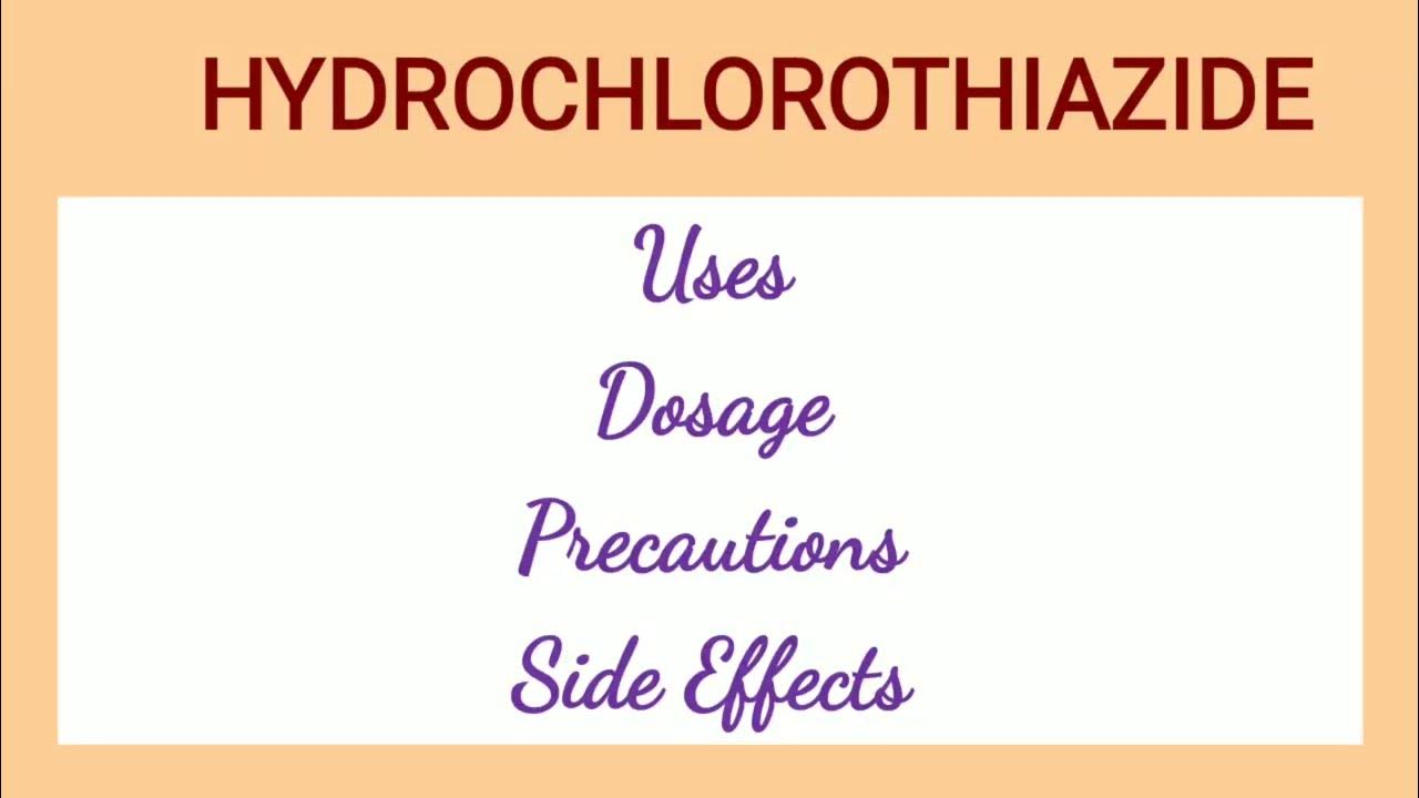 Hydrochlorothiazide Uses, Dosage, Precautions & Side Effects YouTube