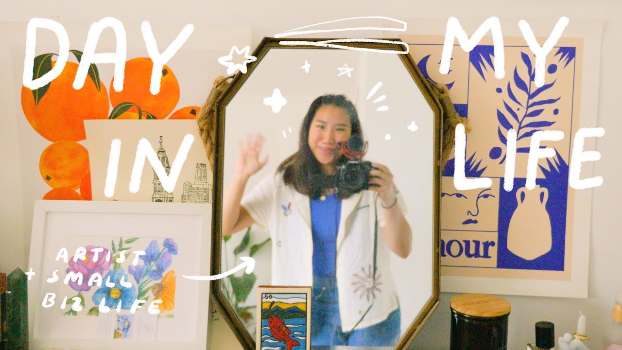 Day in the Life of an Artist & Small Biz Owner Studio Vlog - YouTube