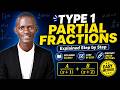 Type 1 Partial Fractions Explained Step by Step | Easy Method for Beginners