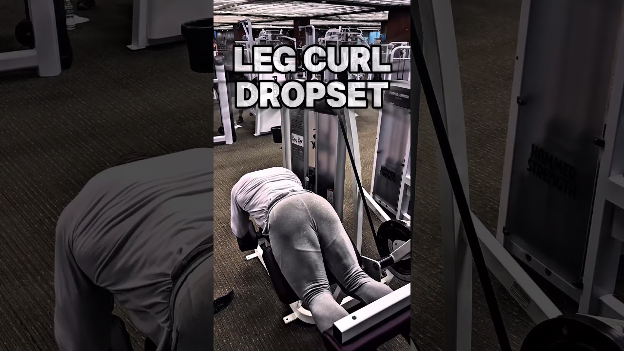 LEG CURL DROPSET #hamstrings #dropset #workout #motivation #muscle