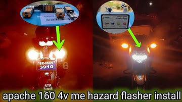 apache 160 4v me hazard flasher kaise install kare | bike me flasher kaise lagaye | rtr rider rahul