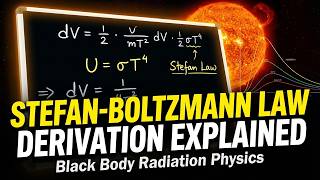 Stefan–Boltzmann Law Explained 🔥 | Black Body Radiation | E = σT⁴ |  Derivation+ Concept