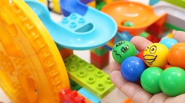 Satisfying Video | Building Blocks Puzzle Marble Run Sound with Ferris Wheel