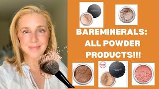 BAREMINERALS:  ALL POWDER PRODUCTS!!! #maturemakeup #over40