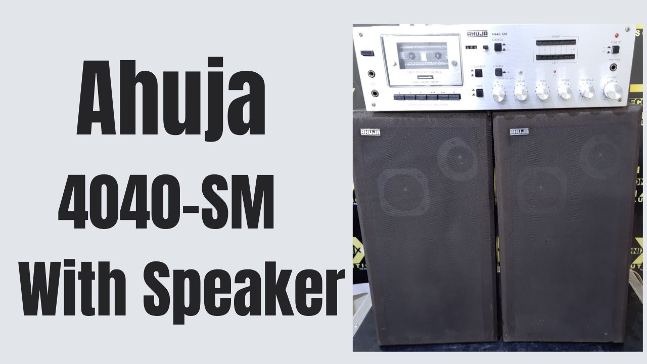 Ahuja 4040SM Deck Amplifier With Speaker How To Use Price And Connection IN HINDI