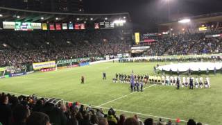 Portland Timbers Crowd Singing National Anthem 3-3-17