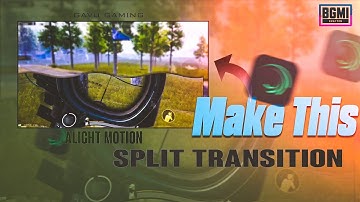 Split Screen Transition in Alight motion | Split Transition Tutorial For Pubg |Bgmi Montage tutorial