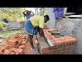 Impressively Amazing Stairs!-how to build brick stairs Construction Accurately-Using by sand cement