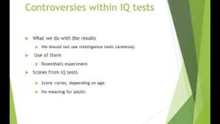 Controversies in Intelligence Testing