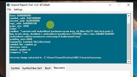 Unpack Recovery image (Custom ROM Porting)