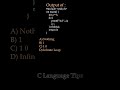 C Language Q&A Series (Q8) | C Programming Basics Explained | #shorts