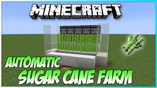 Minecraft: Full-Auto SUGAR CANE FARM Tutorial (1.13)