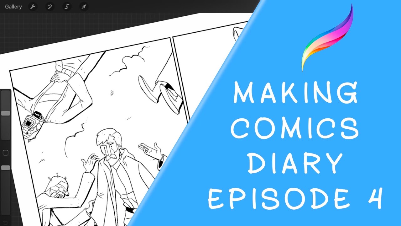 Making Comics Diary Episode 4- Procreate Hack to Split Panels - YouTube