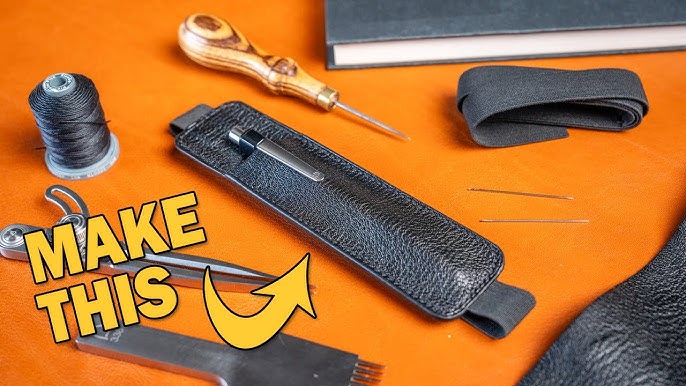 Making a Leather Pencil Case (Quietly) 