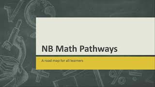New Brunswick Math Pathways