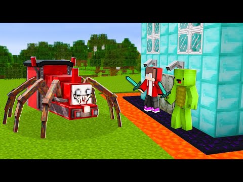 Choo Choo Charles In Minecraft Vs The Most Secure House Mikey And Jj Maizen Mizen Mazien