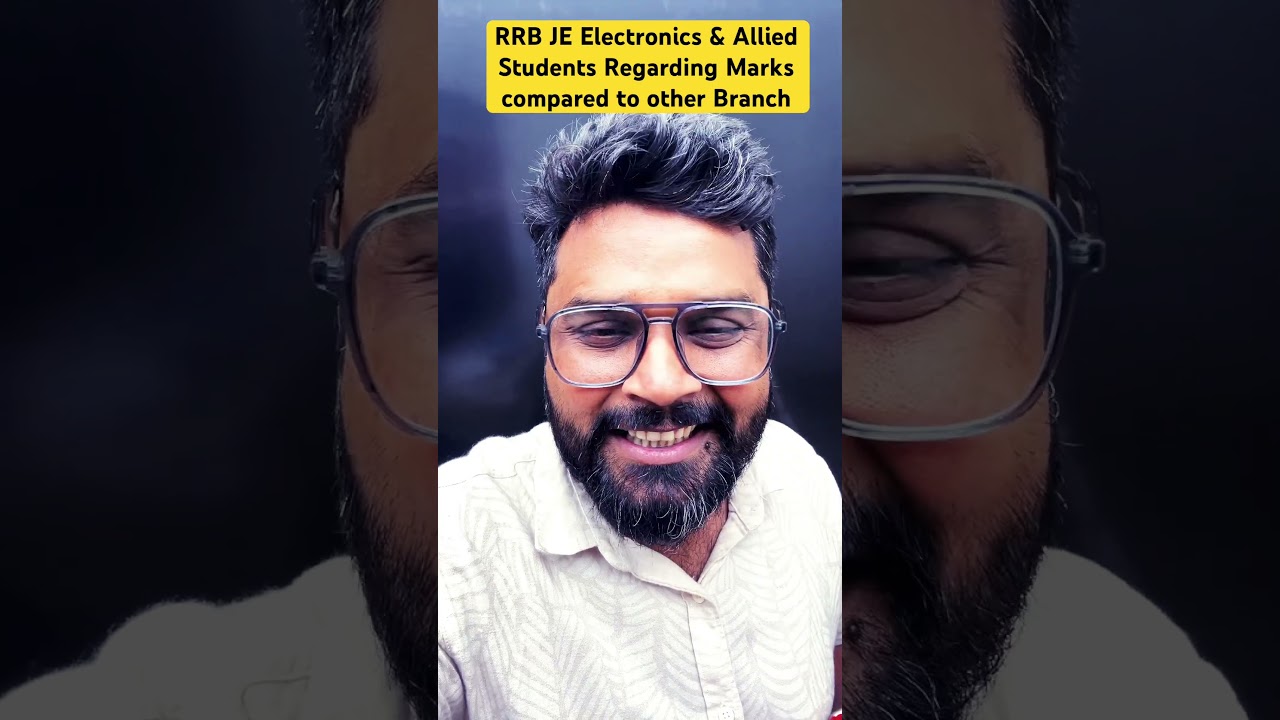 RRB JE Electronics & Allied Students Regarding Marks compared to other Branch || Info By Ratnesh Sir