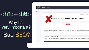 Intro to HTML5&CSS3: H1 - H6 Headings Tags. Why It