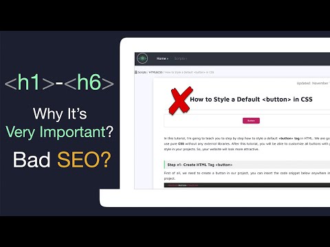 Intro to HTML5&CSS3: H1 - H6 Headings Tags. Why It's Very Important? Bad SEO?
