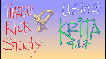 Daily Doodle - Three-Kick Study (Krita 4.1.7)
