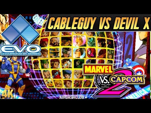 Marvel vs. Capcom 2 - CableGuy vs. Devil X @ EVO 2019 [4k/60fps]