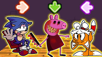 FNF Character Test | Gameplay VS My Playground | Vs Peppa EXE, Sonic Caught , VS Tail Spinning