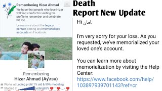Facebook Remembering report  || Memorialized death report || How To Remembering Any Facebook Account