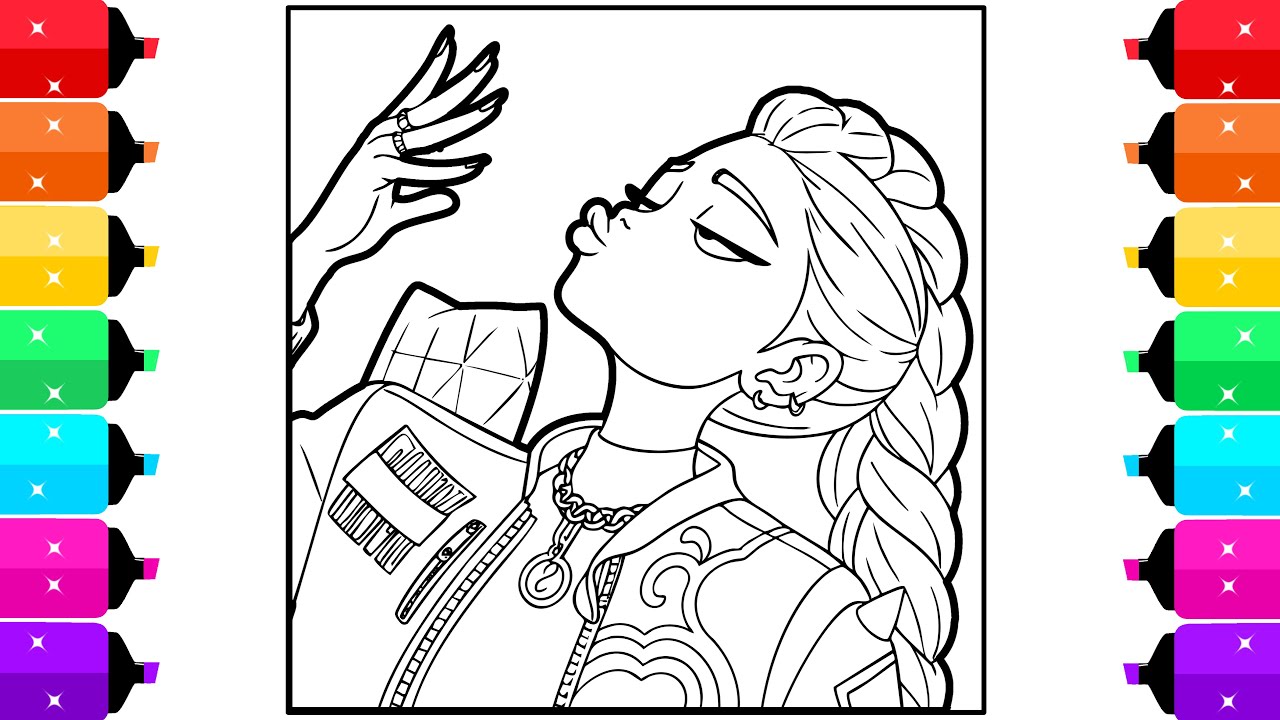 Color with me Rumi from K-Pop Demon Hunters Coloring Pages - YouTube
