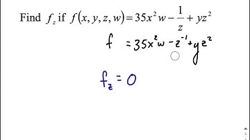 Partial Derivative | Multiple Variables