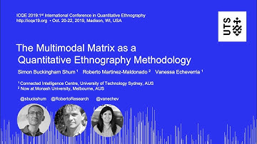ICQE2019: The Multimodal Matrix as a Quantitative Ethnography Methodology