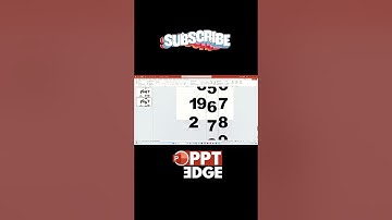 Scrolling numbers animation in PowerPoint | PPT EDGE