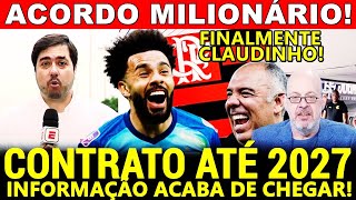 NAÇÃO COMEMORA ACORDO! MENGÃO PREPARA ANUNCIO! CONTRATO ATÉ 2027! CLAUDINHO CHEGANDO NA JANELA!