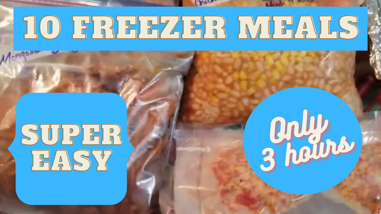 How To Cook 10 Ultimate Freezer Meals In Only 3 Hours!!! - Perfect For Beginners