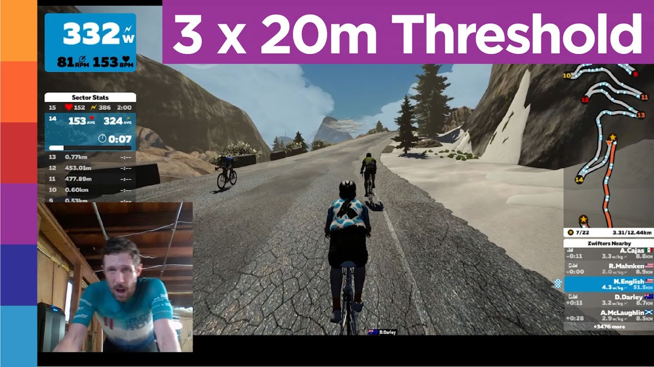 Wednesday Workout Ep. 3: 3 x 20m Threshold Bike Workout - YouTube