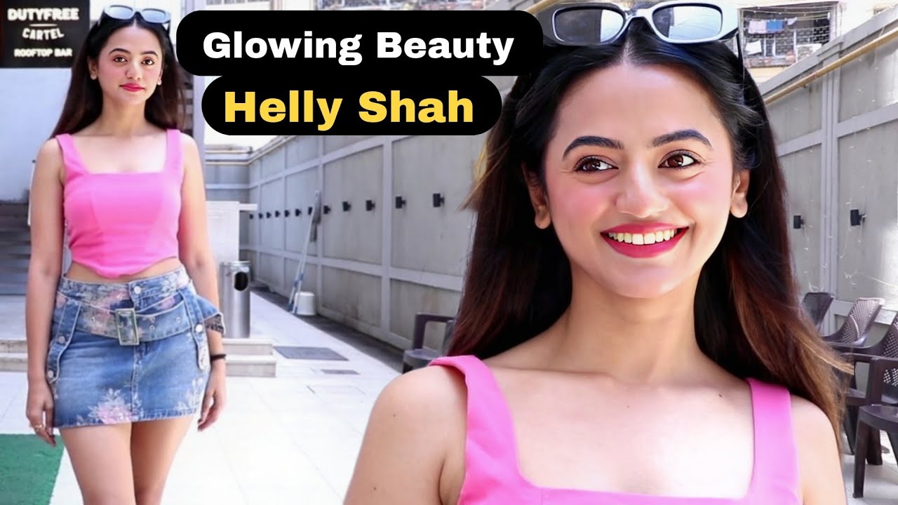 Glowing Beauty Helly Shah Looking Damn Beautiful in Pink Top and Short ...