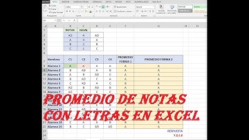 PROMEDIO DE NOTAS CON LETRAS EN EXCEL