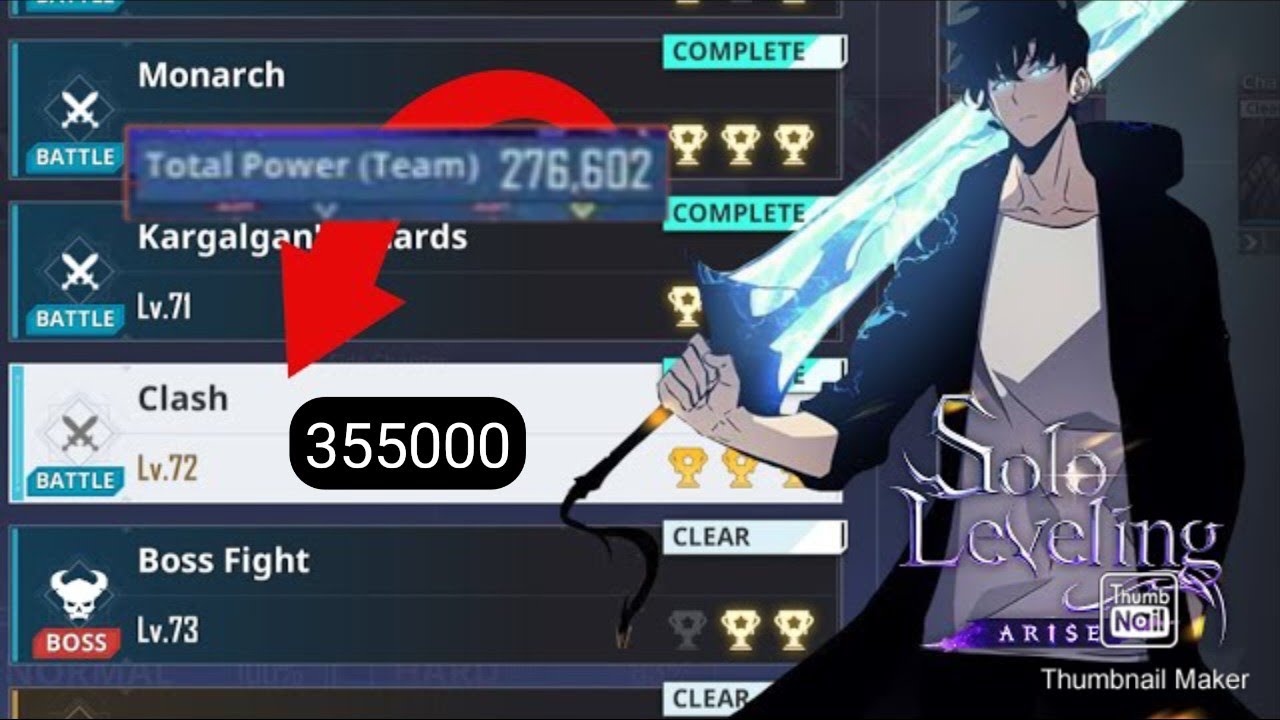 Solo Leveling: Arise] - Clash Stage Fight with 289K CP (Chapter 18 ...