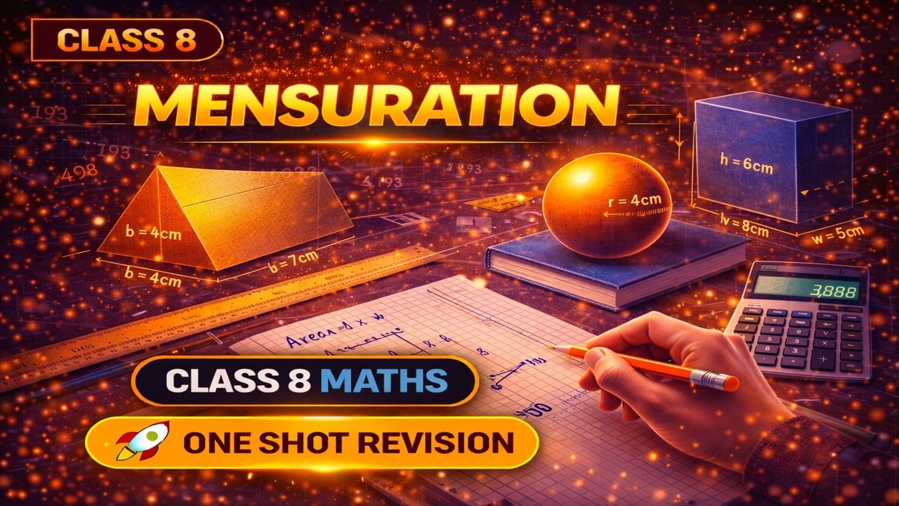 CBSE Class 8 || Maths || Mensuration || Animation || in English 
