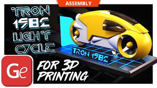 TRON 1982 Light Cycle STL files for 3D printing Assembly by Gambody