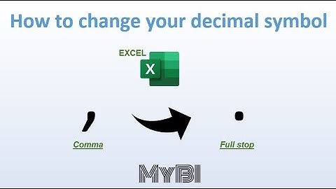 How to change your decimal symbol from comma to full stop format