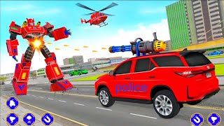 Flying Prado Robot - برادو سيارة هليكوبتر روبوت تحول لعبة سيارة تحلق - Android Gameplay screenshot 5